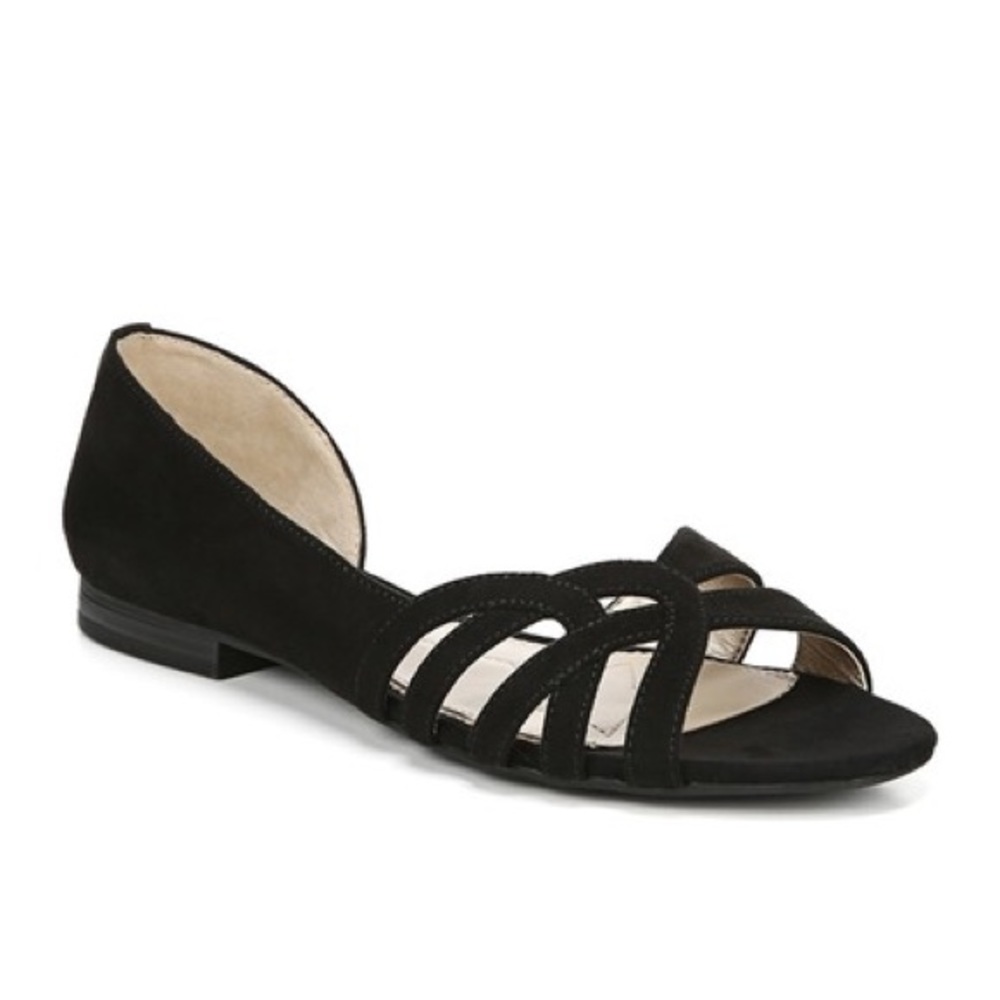 Sam Edelman Belinda black open toe flats Sz. 7.5